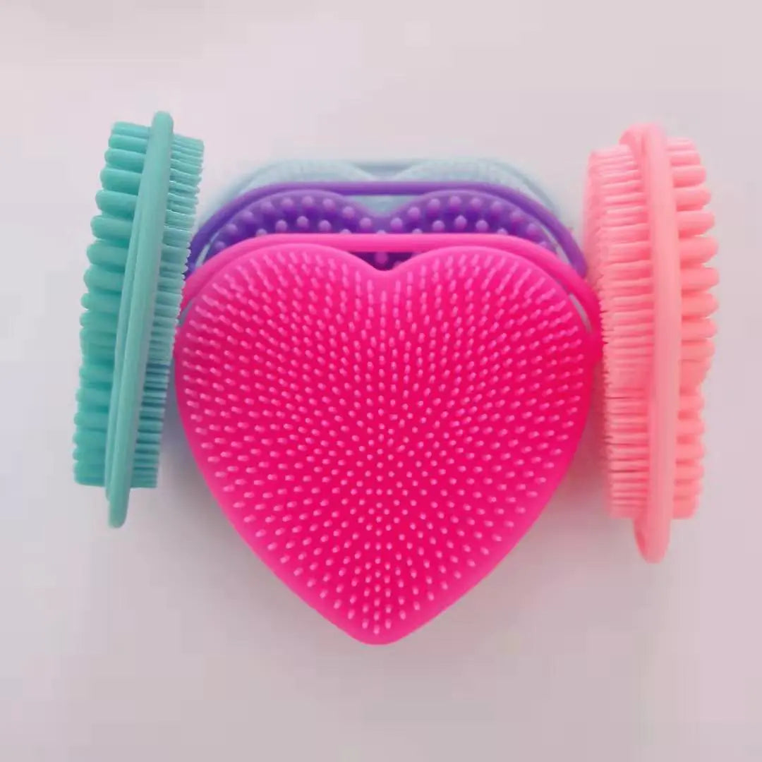 Silicone Heart-Shaped Facial Cleansing Brush (Double-Sided)