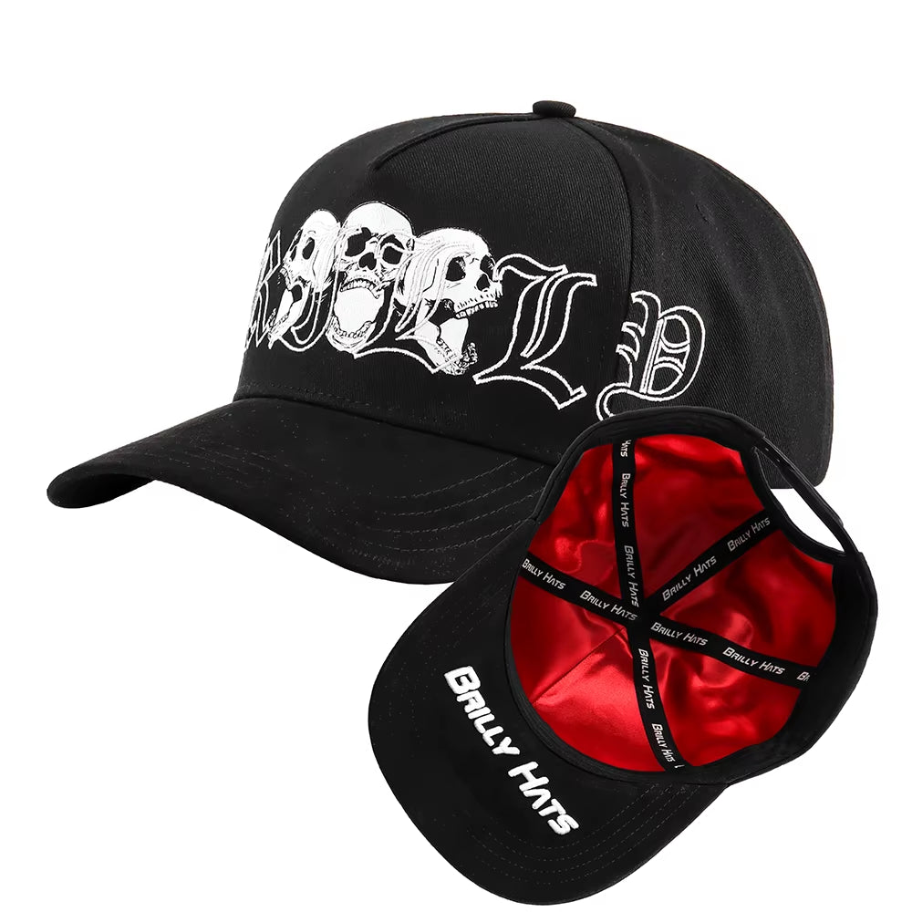 Custom Good Quality Black with Green Two Toned 5 Panel Snapback Curved Brim Sap Label Suede Baseball Cap Black Hat