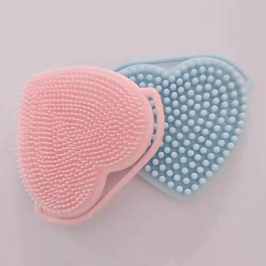 Silicone Heart-Shaped Facial Cleansing Brush (Double-Sided)
